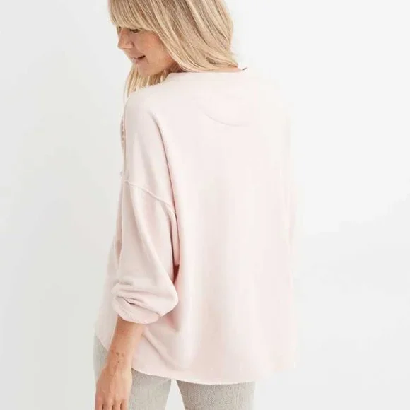 Aerie Sunday Soft Lace Up Sweatshirt - Picture 5 of 5